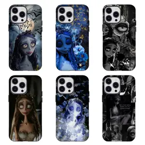 C-Corpse B-Bride Emily Phone Case Tim Burton Stop-Motion Animation Aesthetic Design Compatible for iPhone 17 16 15 14 13 12 11 and for Samsung S21-S25 Ideal Gift for Animation Fans