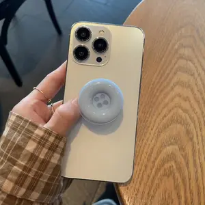 Cute Button Creative Couple Phone Stand Accessories, Colorful Adhesive Back Cover, Mobile Decoration DIY Entertainment, Compatible with iPhone & Android Phones