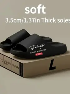 Simple Comfortable Soft Non Slip Eva Slippers for Men and Women, Outdoor Travel Casual Shoes, Home Indoor Thick Sole Sandals, All Seasons, Slide