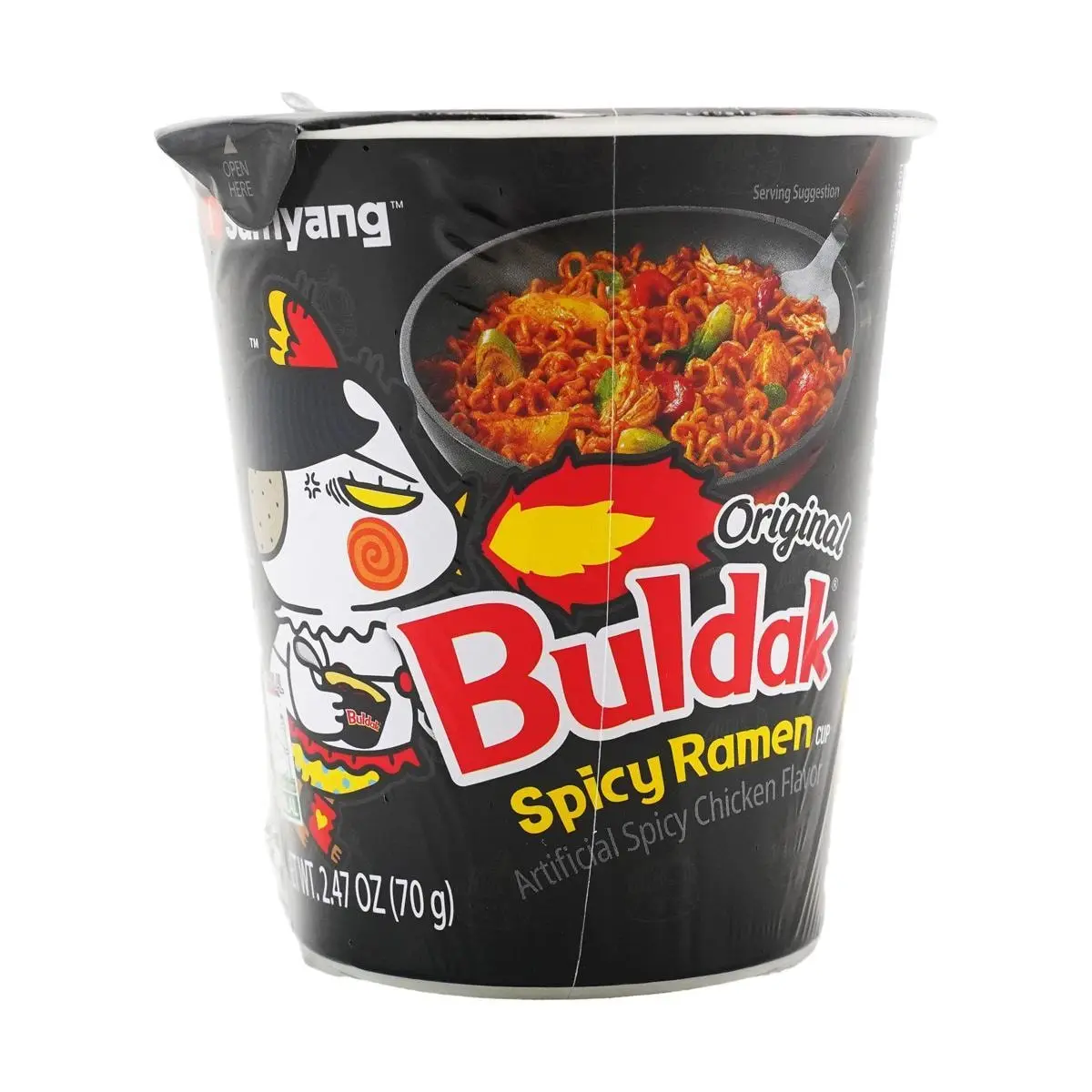Samyang Buldak Spicy Chicken Ramen Noodles - Korean Instant Cup Noodles, 70g