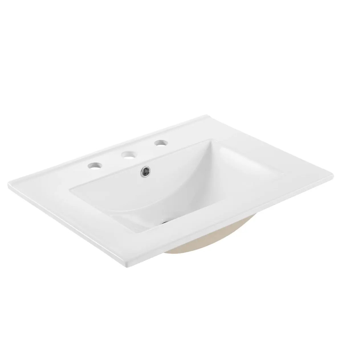 Modway EEI-3766-WHI 24 in. Rectangular Cayman Bathroom Sink, White Home Improvement Bathroom Fixture