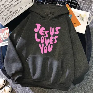 Jesus Loves Me Letter Funny Prints Hoodies