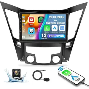 RIMOODY 2G+64G for Hyundai Sonata 2010-2015 Radio Android 15 Car Stereo Wireless CarPlay Android Auto Mirror Link GPS 9” HD Touchscreen Bluetooth FM/WiFi Backup Camera Mic