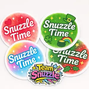 SnuzzleTime One- 3 Inch Logo Sticker - Official SnuzzleTime Logos for Water Bottles Carts Laptops Notebooks and Packaging
