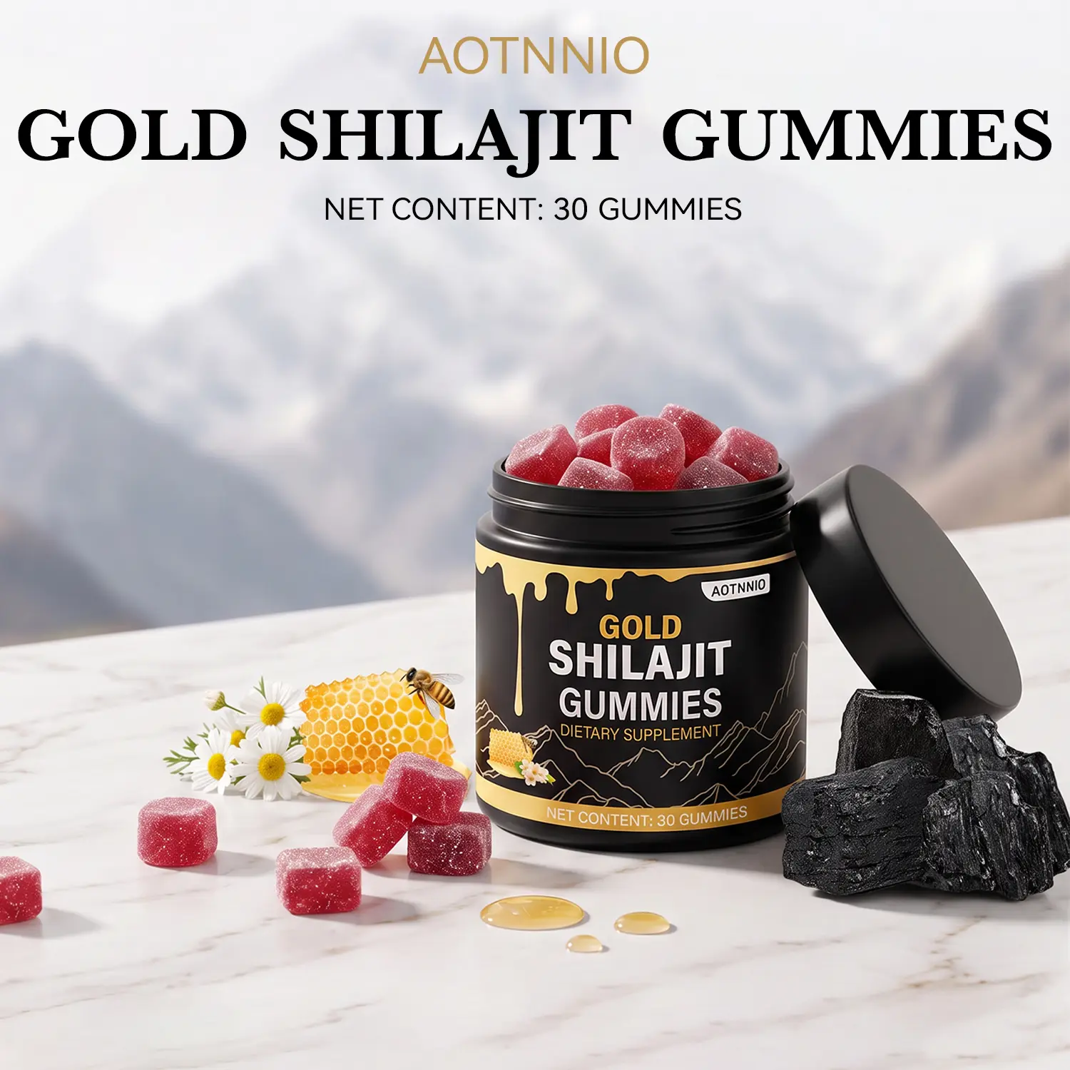 Shilajit Gummies with Manuka Honey| Energy & Stamina Boost for Men's Sports & Fitness |Fitness 30 Gummies