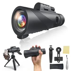 Monocular Telescope, Monoculars for Adults High Powered with Smartphone Adapter & Tripod, Hiking Gear Night Vision Hunting Camping Star Watching Bird Wildlife