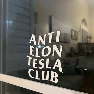 Anti Elon Tesla Club Decal