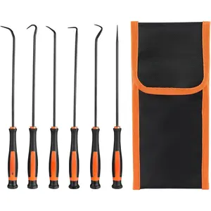 Pick and Hook Set, Precision Pick Set with Tool Bag,  for Automotive/ Repair, O-Ring/Oil Seal Gasket Puller and Remover(6PCS)