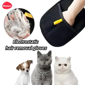 [HipiPet] HipiPet Electrostatic Pet Hair Removal Brush for Cats & Dogs, Two-way Brush Sticky Hair Remover and Glover, Suitable for Home/Car/Furniture Cleaning Grooming