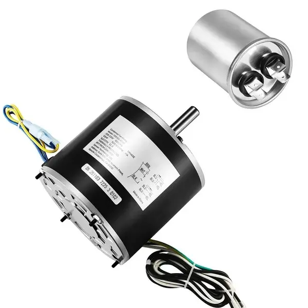 Condenser Fan Motor with Capacitor, 1/5HP 1075/900RPM 208-230V, Replaces 12Y75, 97M49, 100483-02, 43W49, Compatible with Lennox Interlink Emerson K48HXGCK-4210 K48HXGFG-4294 YFK-150-6