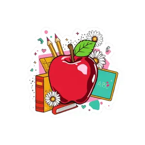 Back to School Cute Apple Stickers, Teacher Gifts, School Supplies Stickers, Classroom Decor, Student Planner Decor
