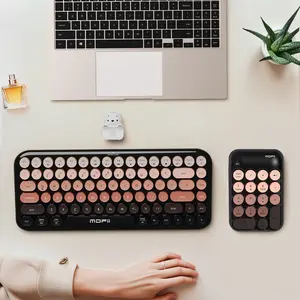 Wireless Keyboard & Wireless USB Connection Numeric Keypad Set, Compact & Portable Keyboard Compatible with Laptops/Desktops/Phones