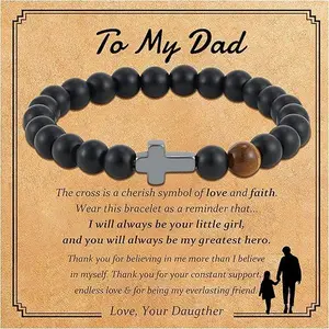 Summer Spring Gift Cross Bracelets Gifts for Boys, Easter Basket Stuffers First Communion Baptism Confirmation Gifts for Boys