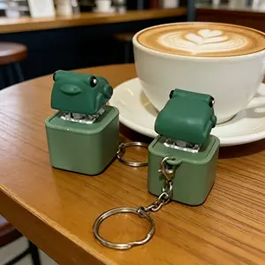 September Laurel  Frog Croaking Fidget Toy – Battery-Operated Quacking Keychain with Colorful Lights, Fun & Portable Stress Reliever (Quacking Duck & Frog Croaking)