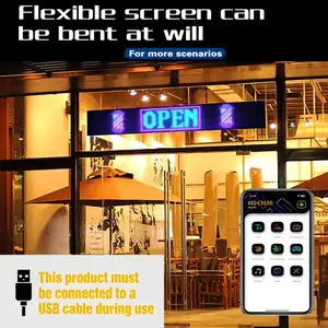 Flexible LED Soft Screen, High Definition Full Color Ultra-Thin LED Display, Ideal for Mall Store Signs Bars Metro Stations