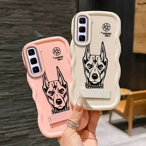 1 Piece Serious Dog Suitable For Infinix Hot 50 5G With Stylish And Stand Flexible Hot 50/Note 40 Pro/Smart 9/Note 50S/Note 40/Note 50X /Note 50 Pro/Hot 40 pro/Note 50/Note 40 Pro+/Hot 40/Note 40S Phone Case Cover Perfect For Outdoor