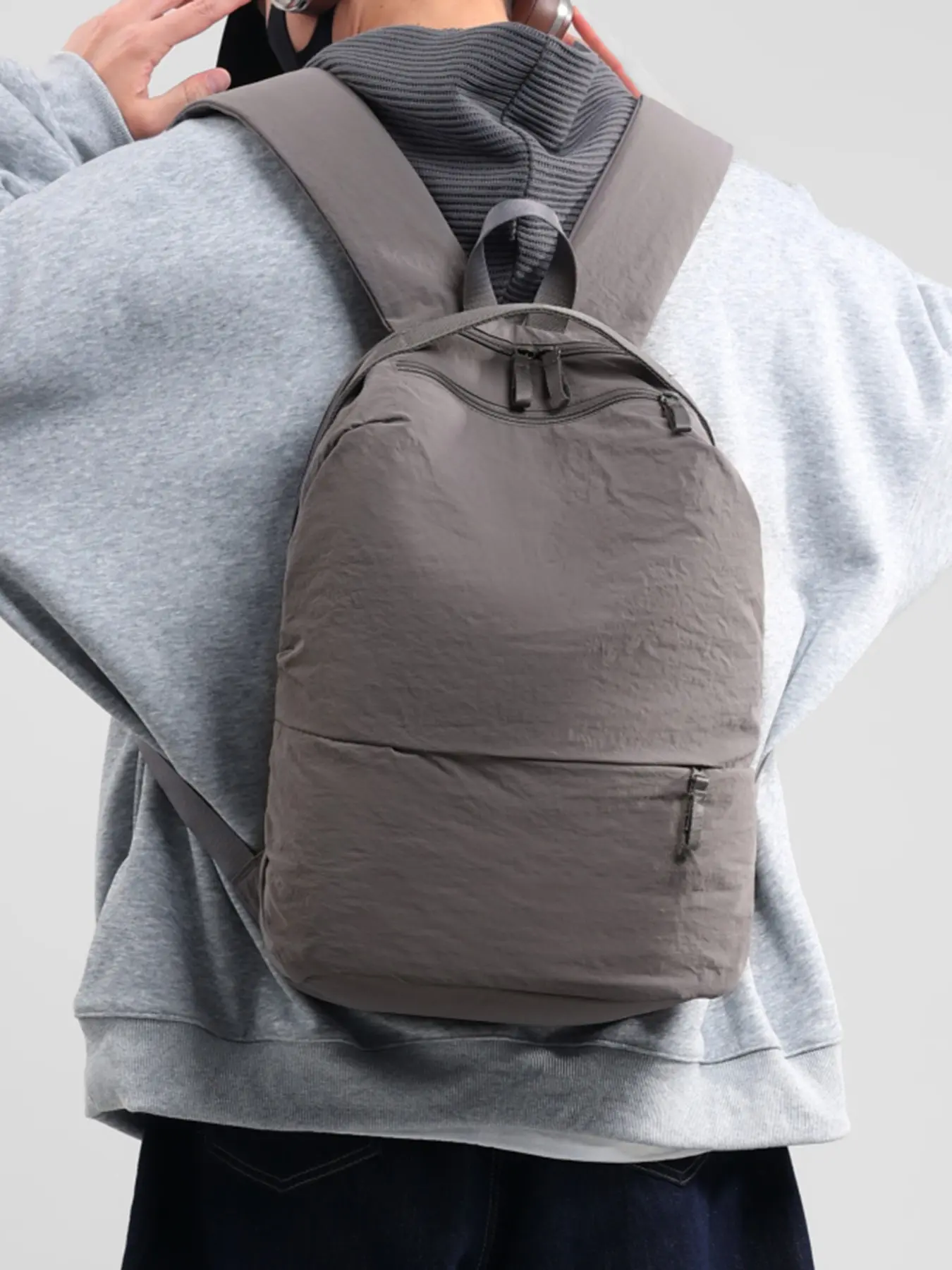 Nylon Backpack With A Sophisticated And Versatile Look Perfect For Commuting Backpack,Multifunctional And Large Capacity Fashionable And Casual Large Capacity Portable Zipper School Bags,Travel Storage Stationery Storage,Vacation Essentials Satchel, Suita