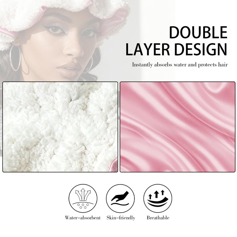 White Kitte Sleep Bonnet with Satin Lining Curls & Blowouts, Heatless Haircare Elastic Night Cap for Curl Protection Braids & Heatless Styling Daily