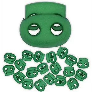 Cord Lock Cord Stop Tightener Lace Locking End Two Hole Fastener for Drawstrings, Shoelaces, Bow Cord, Bungee Cord
