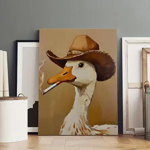 Animal SmokingPoster Photo Canvas Frameless Cover Poster Artwork Canvas Wall Art Room Decoration Hanging Chart Printing Canvas Printing Room Aesthetics