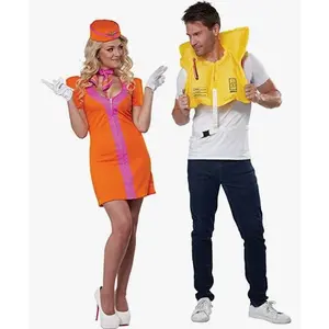 Love is in the Air - Flight Attendant - Couples Costume - Adult - 4 Sizes