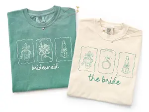 Bridal Party Comfort Colors T-Shirts, Maid of Honor, Getting Ready Outfit, Bridal Party Tee, Custom Wedding Day Party, Group Matching Wedding Shirt, Full Size, Full Color