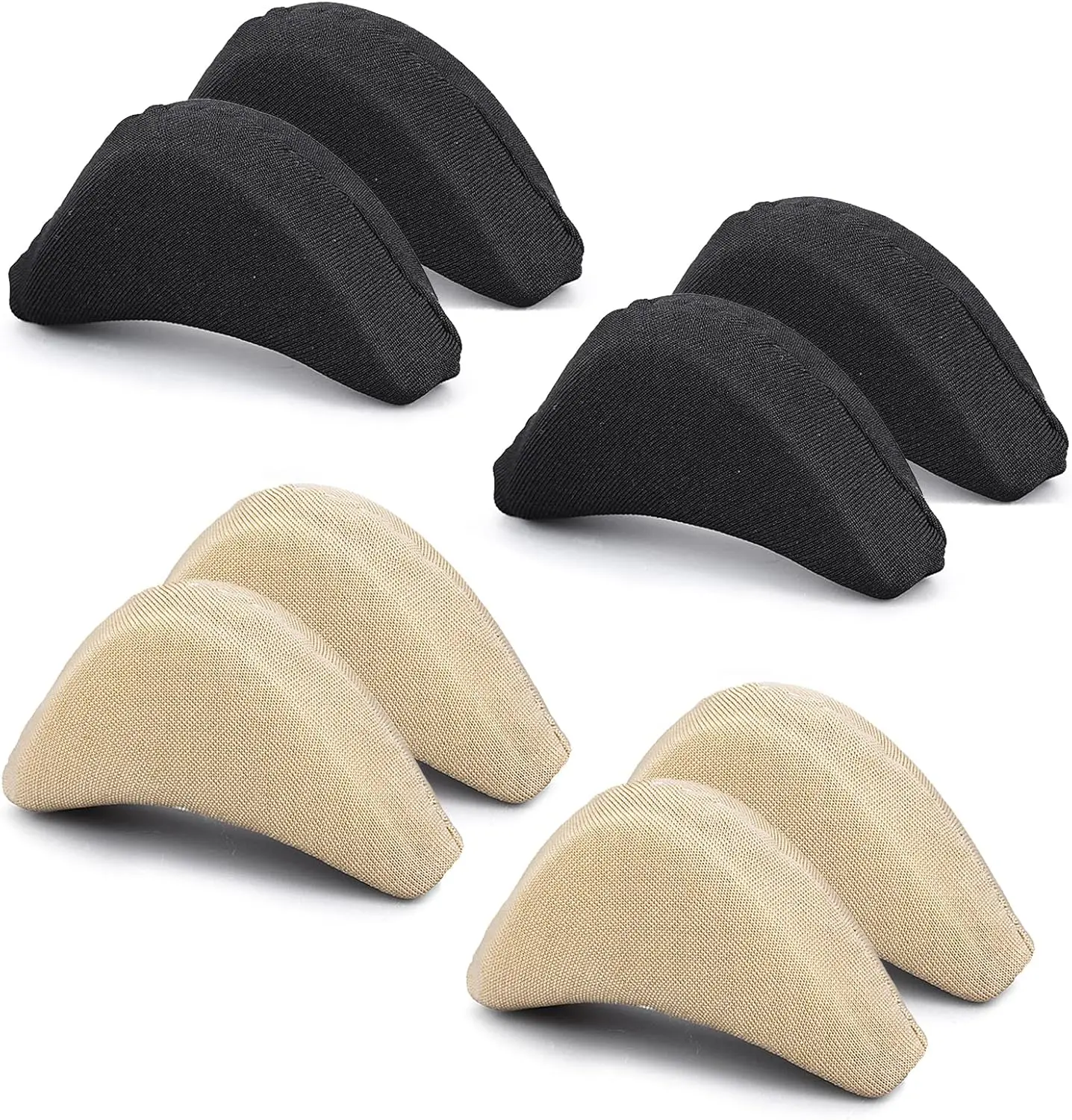 8 Pieces Toe Filler Inserts Unisex Breathable Soft Big Toe Plug Forefoot Pad Shoe Filler for High Heel Foot Pain Relief for Women Girls Beige