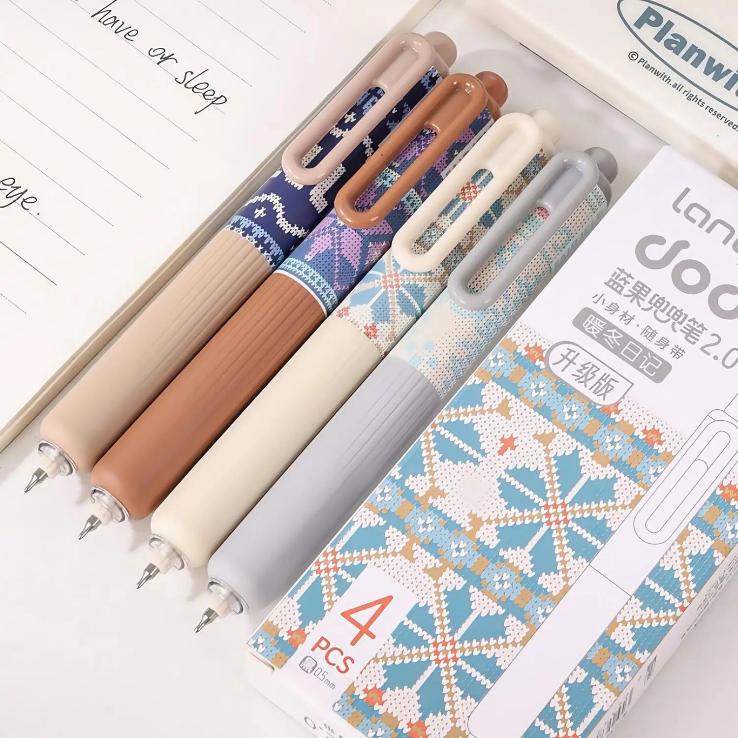 Retractable Ballpoint Pen, 4 Counts 0.5mm Ink Pen, Comfort Grip Fashionable Elegant Pen, Office Stationery & Supplies, Writing Stationery, Retractable Pens