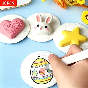 10 Pcs Magic Expanding Paper for  Water Activated 3D Art Craft Sheets, Compressed Cellulose Sponge Paper for DIY Painting