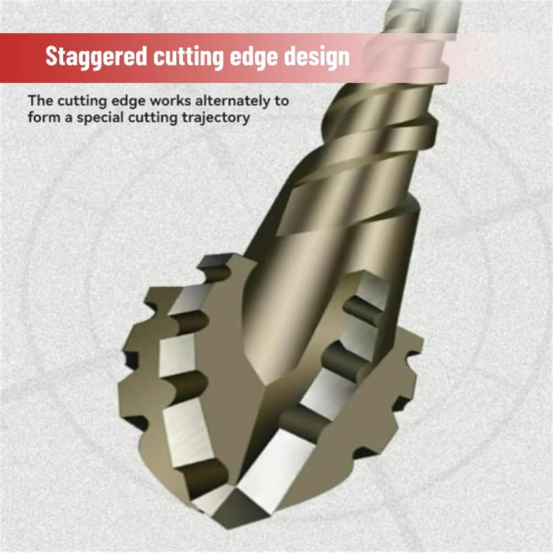 7PCS High-hardness Sawtooth Eccentric Drill Bit Set, Power Metal-Tool Accessories for Tile, Ceramic, Glass, Marble, Concrete, Stainless Steel, Hardware, Heavy Duty Tool Accessories, Ceramic Drill Bits