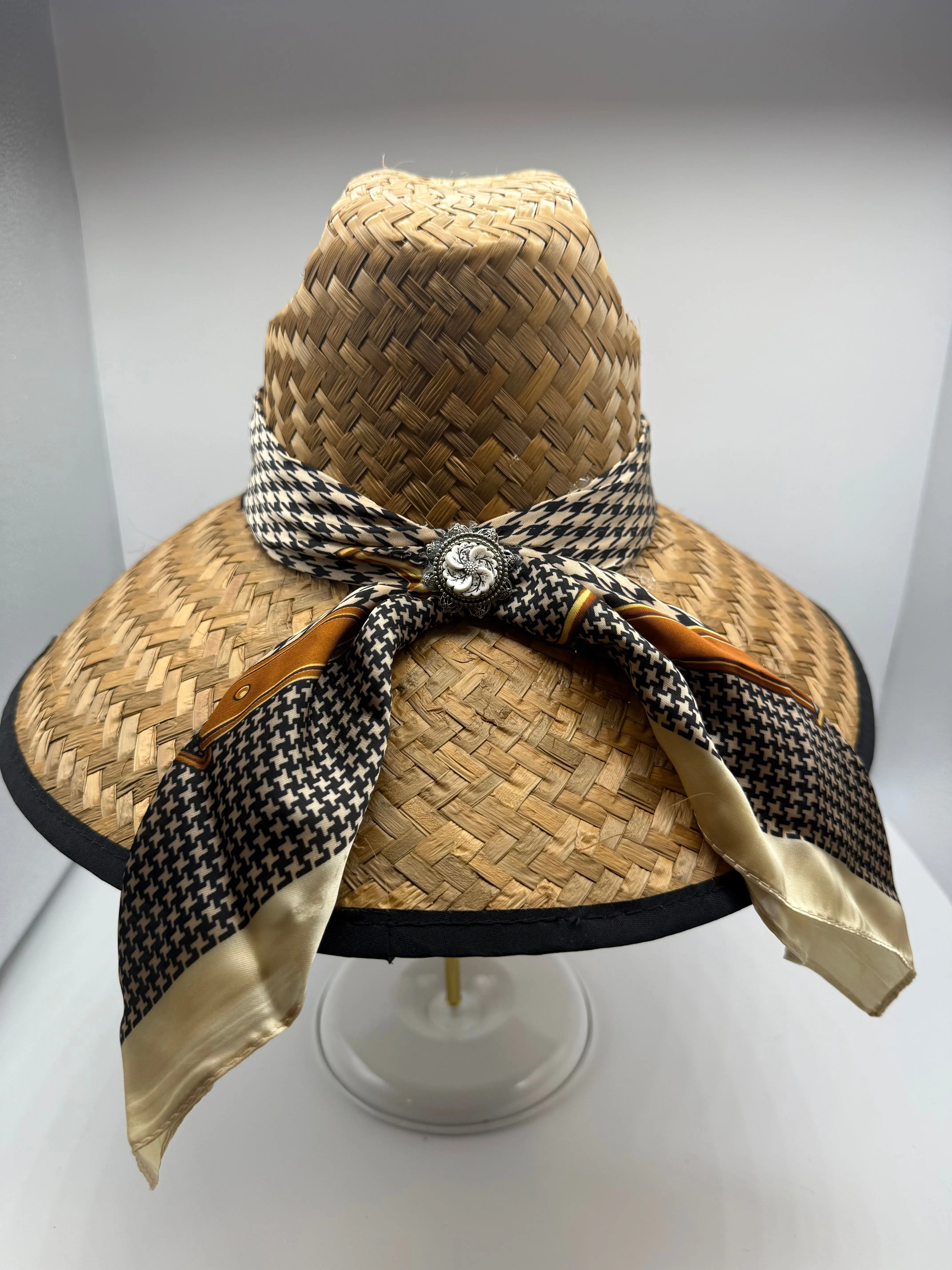 Houndstooth Equestrian Sun Hat