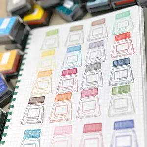 Shachihata Mini Ink Pads  - Traditional Japanese Colors