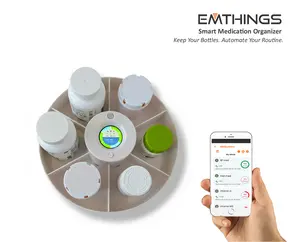 EMTHINGS Smart Medication Organizer with Wi-Fi, Works with Original Medication Bottles