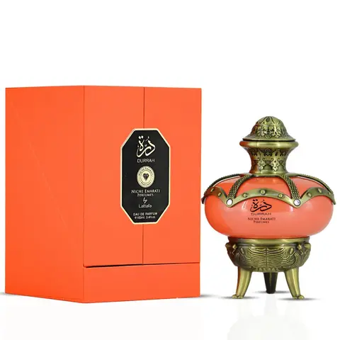 Niche Emarati Durrah Eau De Parfum Spray 100ml (3.4 oz) by Lattafa | Soft. Blooming. Unforgettable.