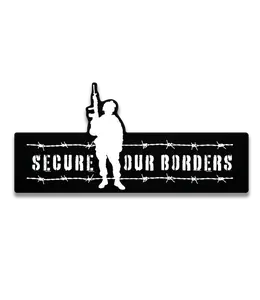 Secure Our Borders Soldier Decal