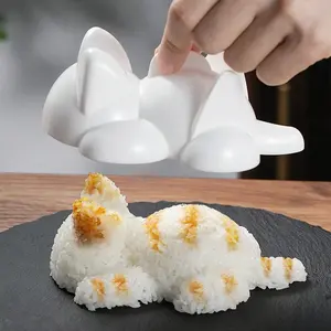 Cute Cat Shaped Sushi Mold, Japanese Onigiri Maker, Easy Grip Durable Plastic Kitchen Tool, Ideal for DIY Sushi Bento Picnic