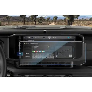 Compatible with 2024 2025 Jeep Wrangler JL 12.3-Inch Screen Protector for 2024 2025 Wrangler/Gladiator Accessories Rubicon 4XE Sahara Sport S Tempered Glass