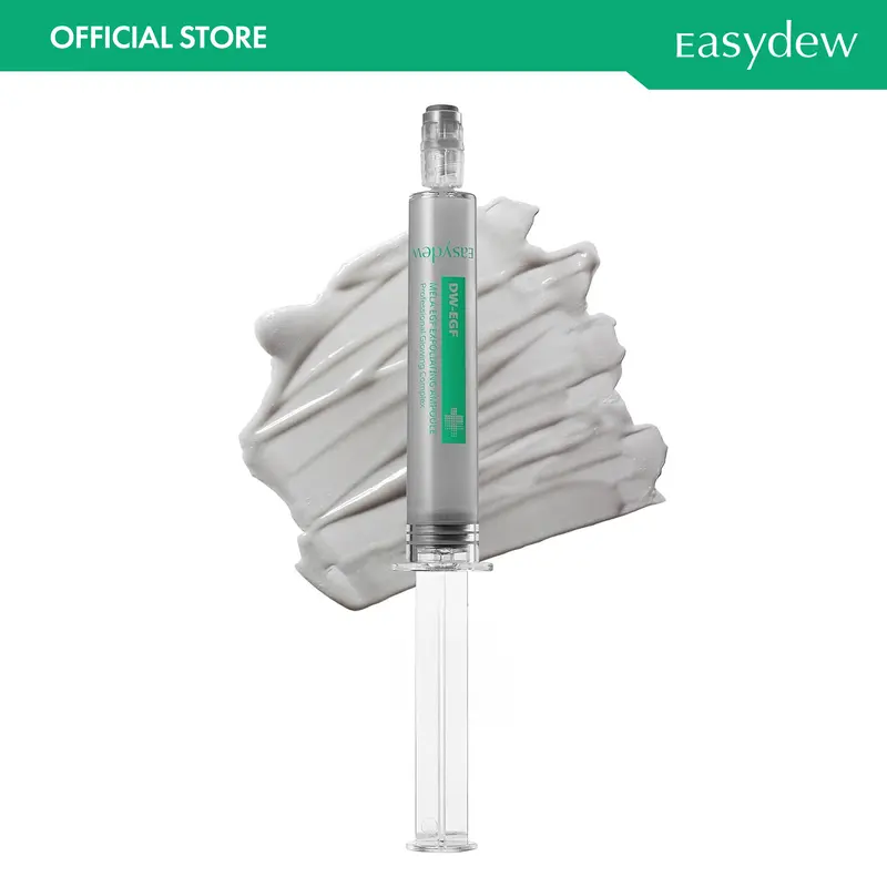Easydew Mela EGF Exfoliating Ampoule - Official Product Age-Defying Face Serum with Black Bee Propolis, Niacinamide, AHA, BHA & LHA - Korean Skin Care for Pore Buildup & Skin Barrier Repair (Syringe Pump, 0.27 fl oz) Olive Young