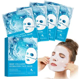 Collagen Sleep Mask 4 Pack, Overnight Deep Hydration, Revitalizing Collagen Face Mask, Night Moisturizing, Glowing Skin