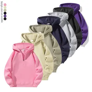 Men's Fashionable Casual Sports Hoodie Basic Style Youthful Street Fashion Machine Washable Polyester Fiber Loose Fit for Autumn Winter casual fashion solid color half-zip hoodie cozy fleece