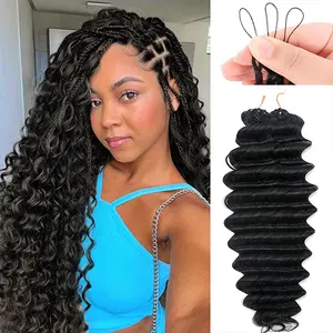 New 2026 Ramiss Loose Deep Crochet Human Hair Pre-Separated 50g/Pack Time-Saving, 50 Strands/Pack Mircale Knots Hot braids,4-5 Packs for Full Head Protective Styles Light Weight No Tension Reusable Feather Crochet Extension