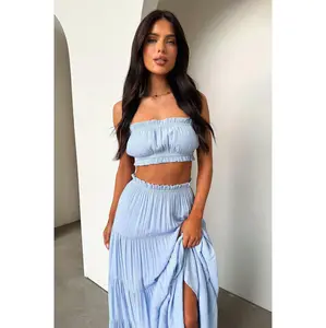 Selina Crop - Baby Blue