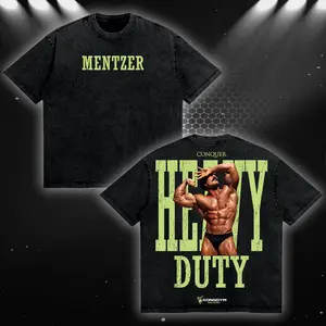 MENTZER "HEAVY DUTY" - Bulging Muscles Oversized Washed T-Shirt Men Workout Fitness, Gym Apparel, Workout Wear, Training Men's Top, Aesthetic Shirt, Discipline, Strength, Focus