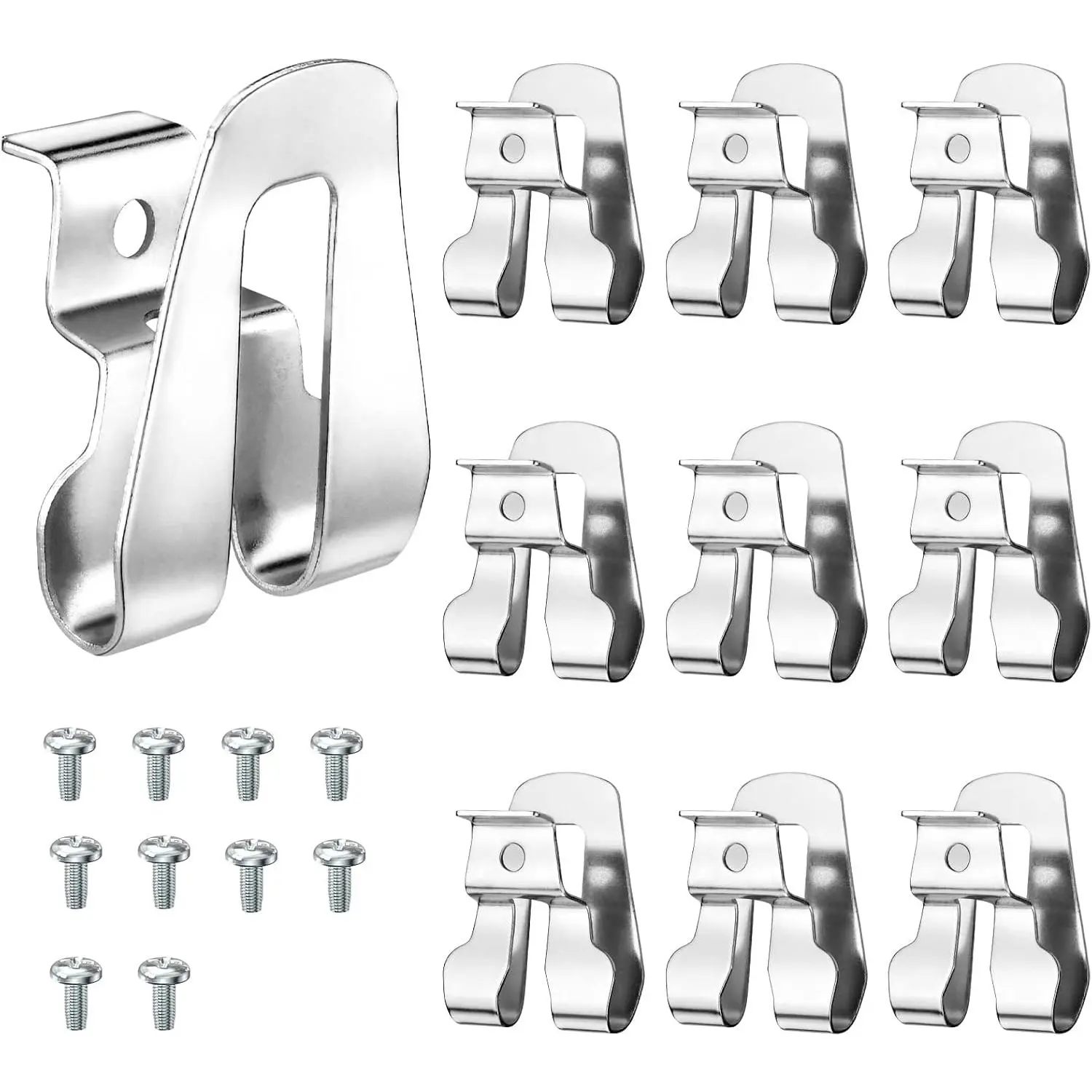 Swiilpo 10 count Belt Clip for Ryobi, Drill Clip for Tool Belt 633586002 636181001 Replacement Part with Screws, Stainless Steel Driver Hook for Ryobi and Ridgid 18 volt ToolsQuesear