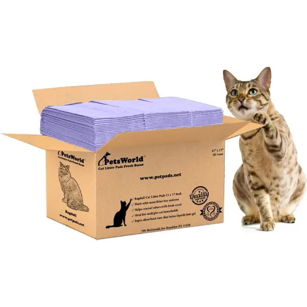 PetsWorld Universal Fit Cat Pad Refills for Litter Box, Fresh Scent & Unscented Option