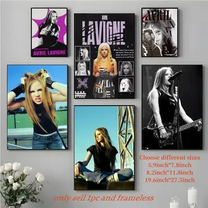 Pop-Punk Legend Avril Ramona Lavigne Poster Poster HD Waterproof Moisture-Proof Scratch-Resistant Durable Sticky Poster For Household Living Room Bedroom Corridor Cafe Bar Wall Decor & Gift