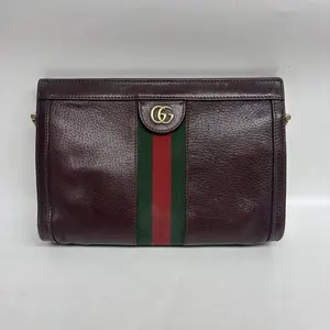 Pre-owned Calfskin Crossbody Bags Gucci Ophidia Classic Clutch All Leather