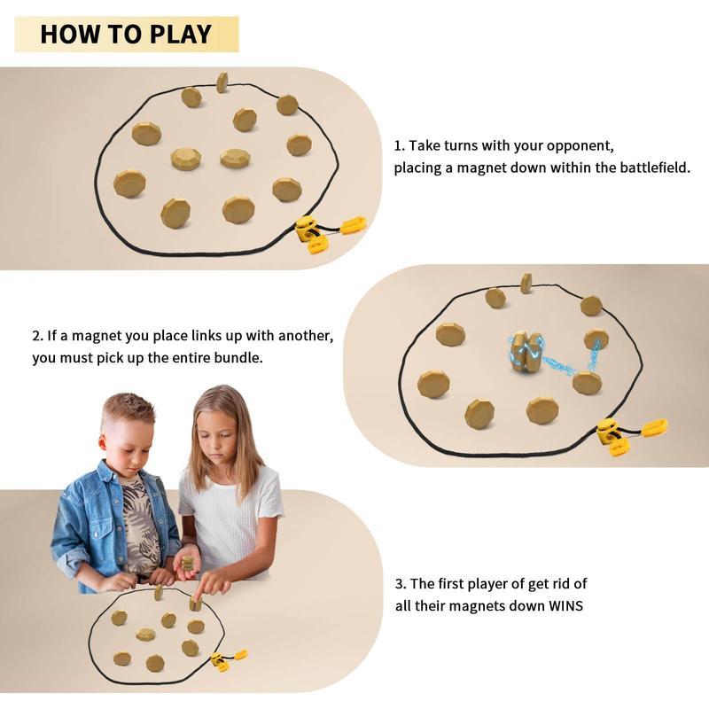 Magnetic Strategy Game for All Ages TikTok Game for 2 Players with Gold Hexagonal Pieces