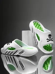 Men's EVA casual massage sandals, EVA beach shoes of the same color for men and women, suitable for beach, shower, non-slip indoor and outdoor walking, breathable, thick sole and massage design, outdoor sandals, Slipper, holiday gifts