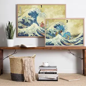 Pokemon modern Japanese comic anime the great wave poster